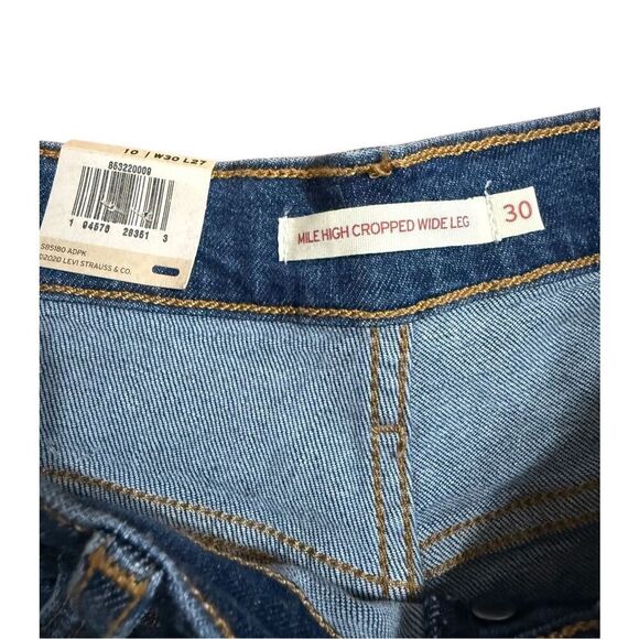 NEW Levi’s Mile High Cropped Wide Leg Jeans Sz 30 Womens - Picture 4 of 11